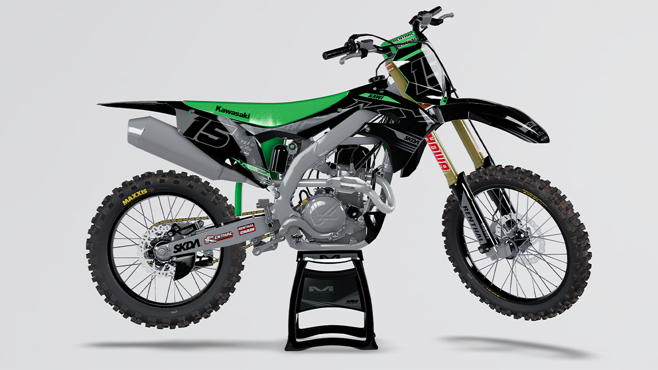 SKDA SMOKE Black Kawasaki Graphics Kit